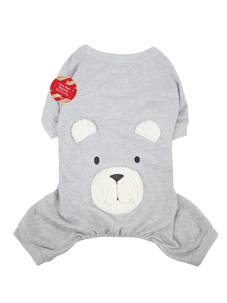 Rosewood Grey Teddy Bear Cosy Festive Pyjamas - Image 2 of 4