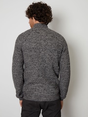Threadbare Grey Grey Zip Up Cardigan - Image 2 of 4