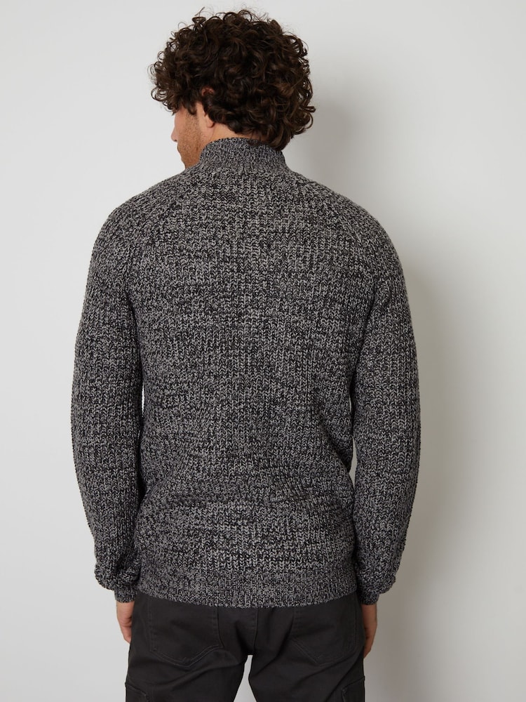 Threadbare Grey Grey Zip Up Cardigan - Image 2 of 4