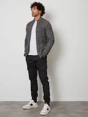 Threadbare Grey Grey Zip Up Cardigan - Image 3 of 4