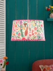 Lucy Tiffney Pink Floral RicRac Easyfit Lamp Shade - Image 3 of 8