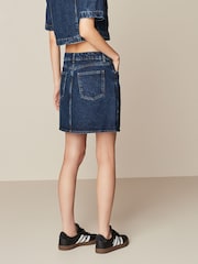 Rinse Blue Denim Mini Skirt - Image 6 of 7