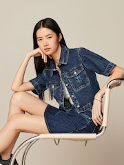 Rinse Blue Denim Mini Skirt - Image 7 of 7
