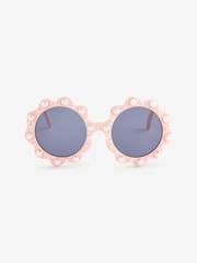 Peach Pink Flower Sunglasses - Image 6 of 9