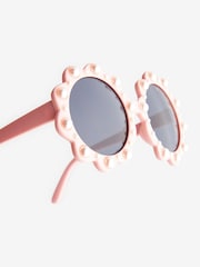 Peach Pink Flower Sunglasses - Image 8 of 9
