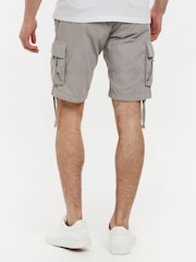 Threadbare Light Grey Cargo Shorts - Image 2 of 4