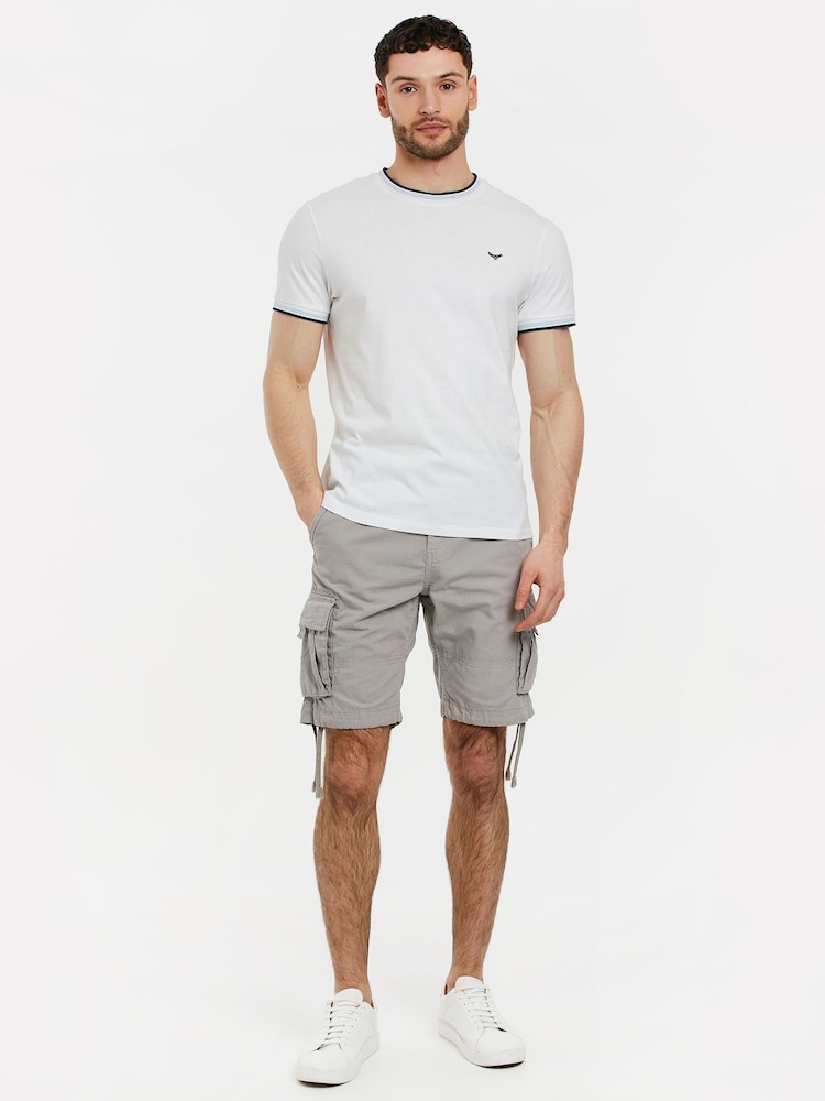 Threadbare Light Grey Cargo Shorts - Image 3 of 4