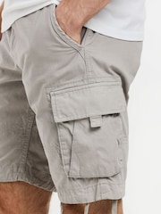 Threadbare Light Grey Cargo Shorts - Image 4 of 4