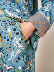 White Stuff Blue Nina Organic Pyjama Bottoms - Image 4 of 7