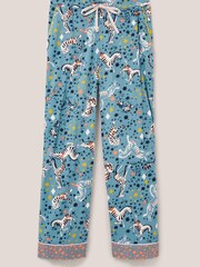 White Stuff Blue Nina Organic Pyjama Bottoms - Image 5 of 7