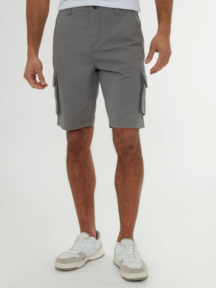 رمادي - شورت كارجو من القطن 100% من Threadbare - صورة 1 من 4 رمادي - شورت كارجو من القطن 100% من Threadbare - صورة 1 من 4