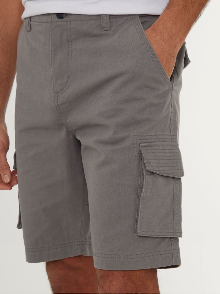 رمادي - شورت كارجو من القطن 100% من Threadbare - صورة 4 من 4 رمادي - شورت كارجو من القطن 100% من Threadbare - صورة 4 من 4