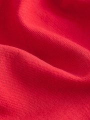 Red 100% Cotton Cropped Oversized Denim Shirt - Image 7 of 7