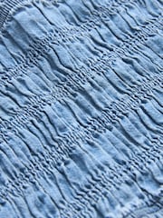 Mid Blue Shirred Denim Bandeau Top - Image 5 of 5