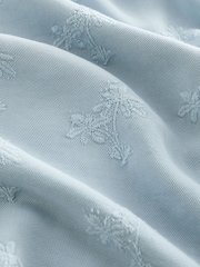 Blue Embroidered Cropped Boxy TENCEL™ Shirt - Image 2 of 6