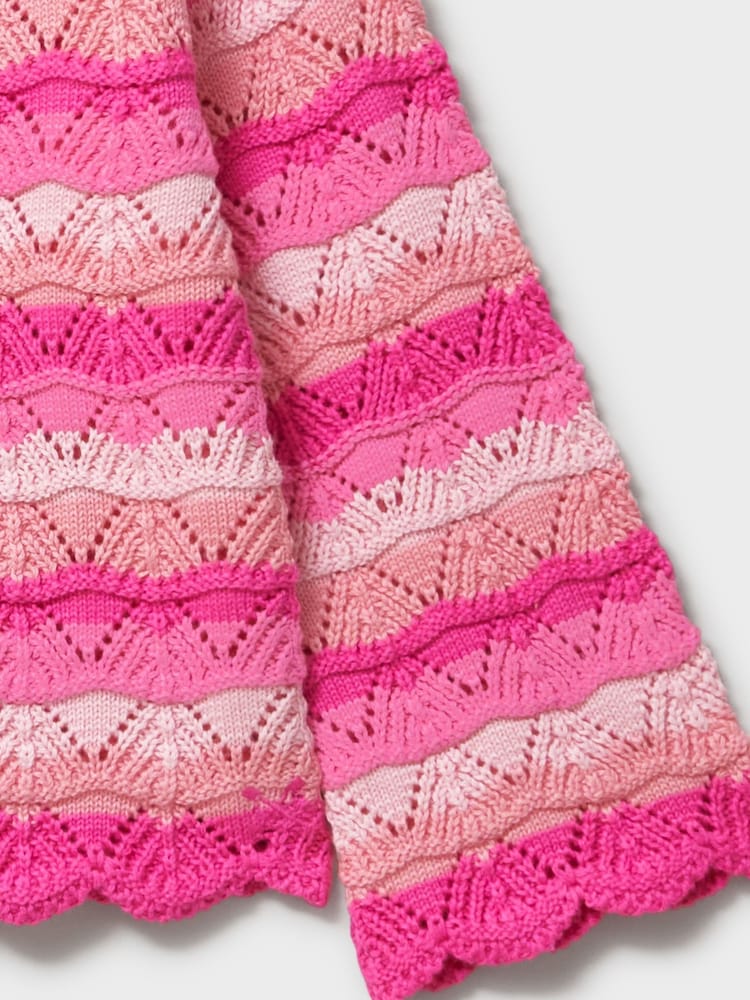 Crew Clothing Red Scalloped Pointelle Jumper - Image 3 of 3