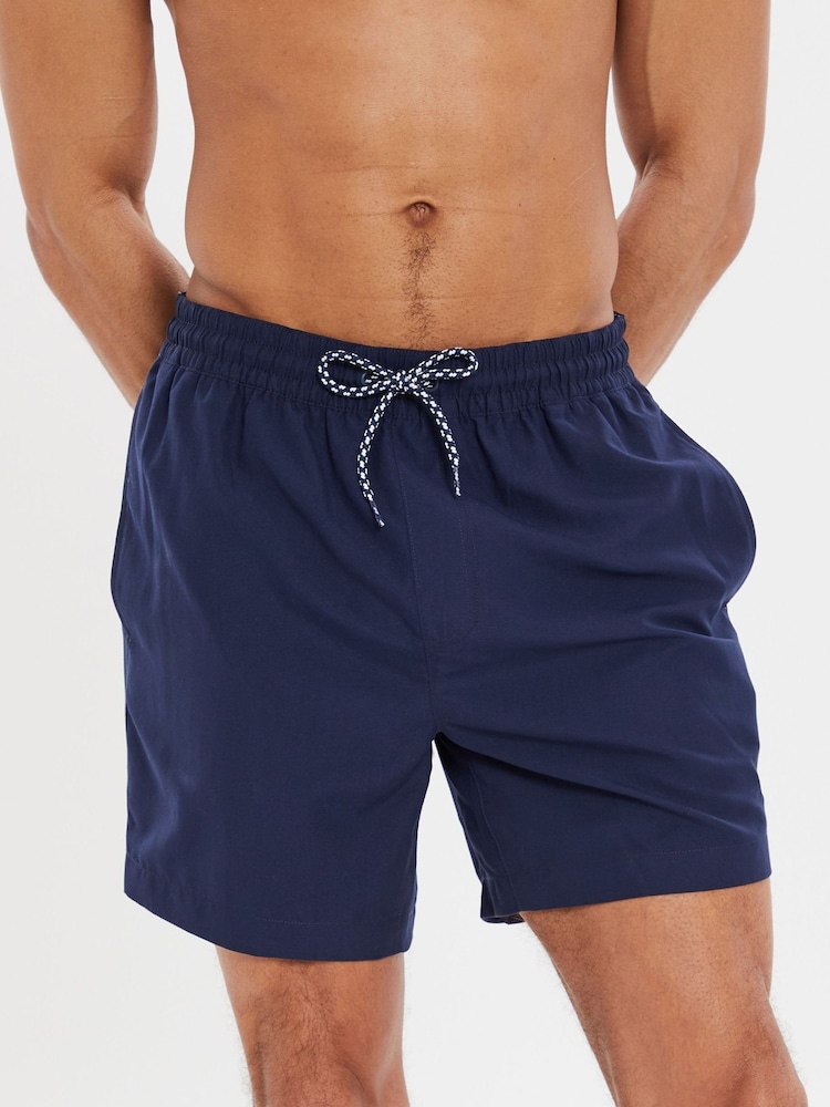 Threadbare Blue 2 Pack Swim Shorts - Image 2 of 3 Threadbare Blue 2 Pack Swim Shorts - Image 2 of 3