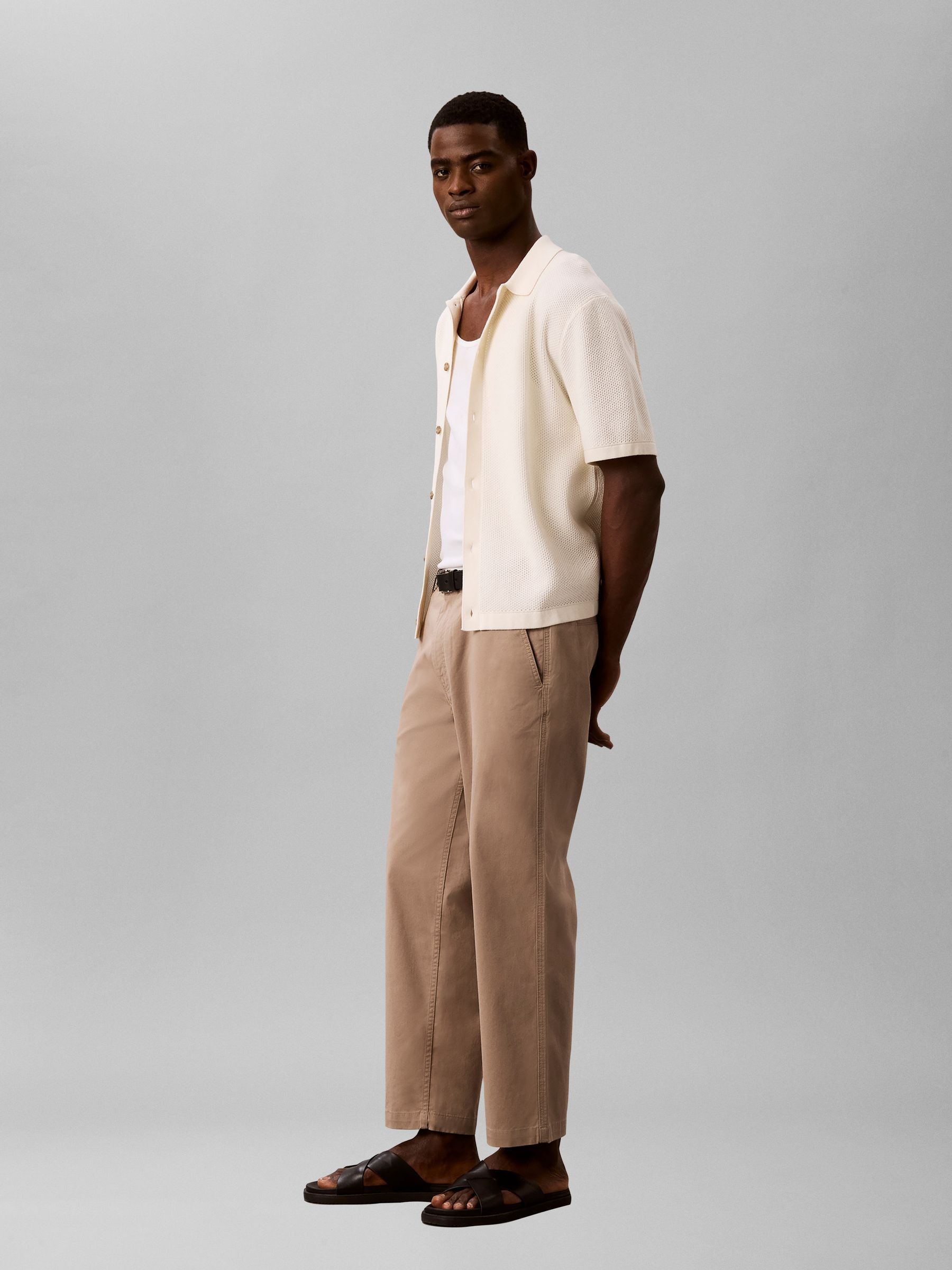 Buy Calvin Klein Brown 90s Loose Cropped Chino Trousers from Next USA