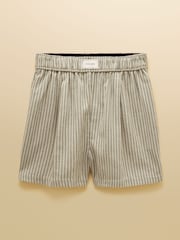 Joules Amara Navy Stripe Pull on Flannel Shorts - Image 7 of 7