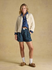 Joules Amara Navy Check Pull on Flannel Shorts - Image 5 of 8