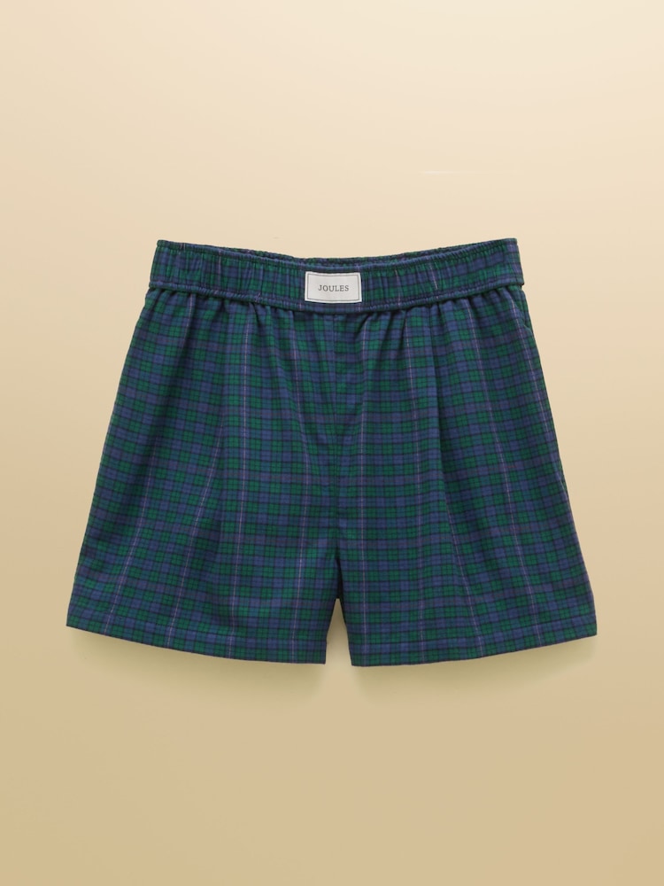 Joules Amara Navy Check Pull on Flannel Shorts - Image 8 of 8 Joules Amara Navy Check Pull on Flannel Shorts - Image 8 of 8