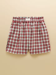Joules Amara Red Check Pull on Flannel Shorts - Image 8 of 8