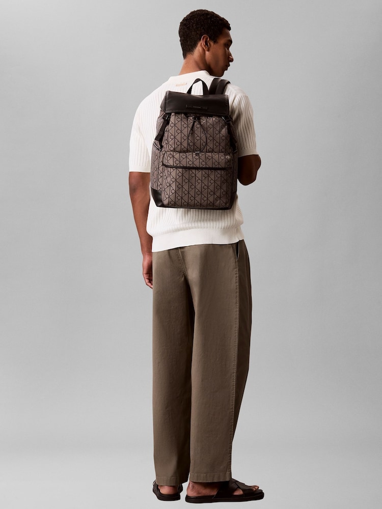 Calvin Klein Water Repellent Logo Jacquard Backpack - Imagen 1 de 3