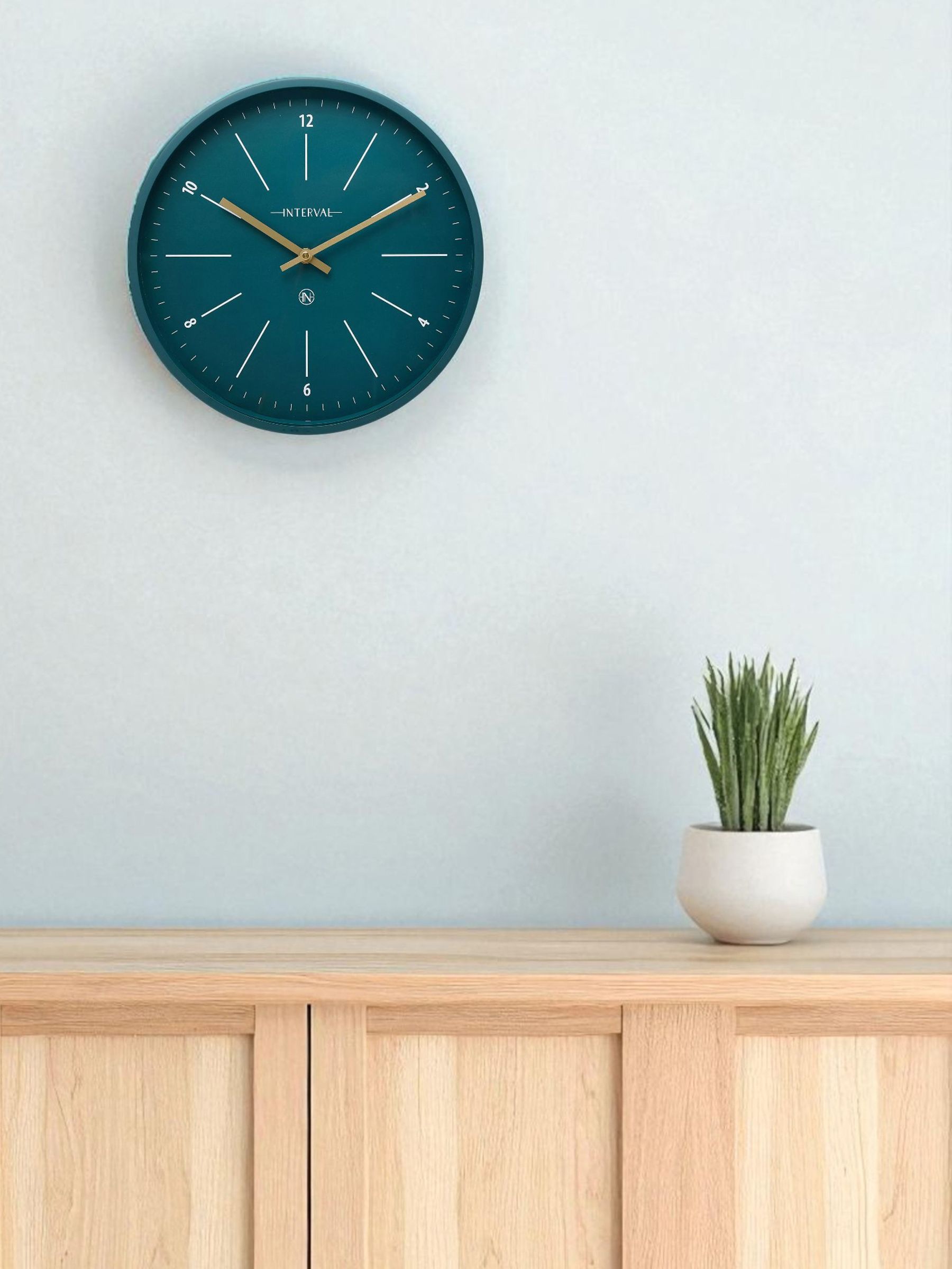 Interval Unisex Emerald Widdop Metal Wall Clock