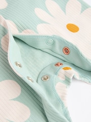 Yellow Baby Printed Footless 100% Cotton Sleepsuits 3 Pack (0mths-3yrs) - Image 7 of 8