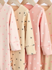 Pink 4 Pack Baby Footless Sleepsuits (0mths-3yrs) - Image 3 of 7