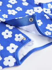 Blue Baby Footed 100% Cotton Sleepsuits 5 Pack (0mths-2yrs) - Image 11 of 14