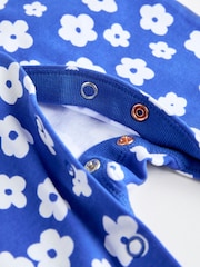 Blue Baby Footed 100% Cotton Sleepsuits 5 Pack (0mths-2yrs) - Image 12 of 14