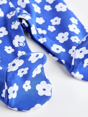 Blue Baby Footed 100% Cotton Sleepsuits 5 Pack (0mths-2yrs) - Image 13 of 14