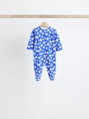 Blue Baby Footed 100% Cotton Sleepsuits 5 Pack (0mths-2yrs) - Image 6 of 14