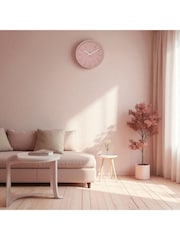 Widdop Pink Minimalist Wall Clock - Image 1 of 6