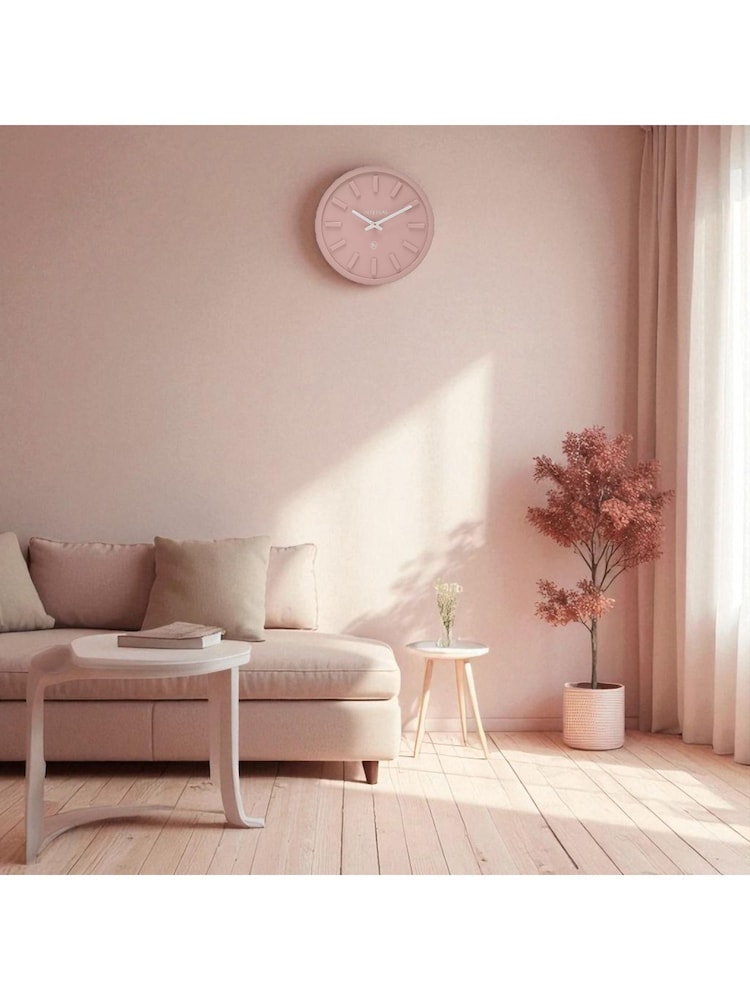 Widdop Pink Minimalist Wall Clock - Image 1 of 6 Widdop Pink Minimalist Wall Clock - Image 1 of 6