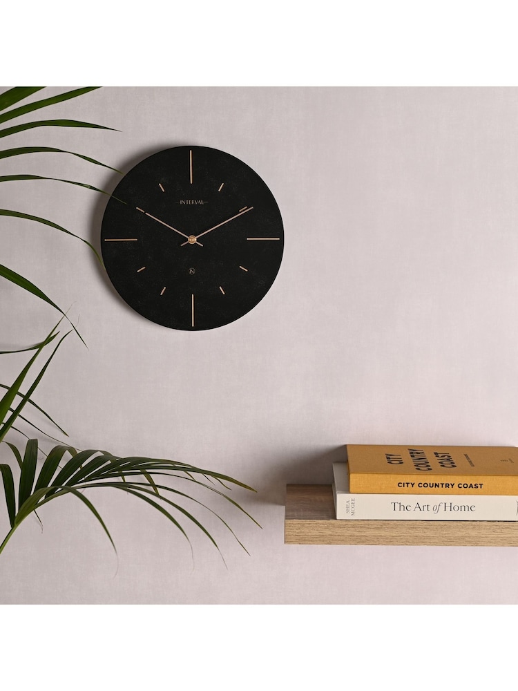 Widdop Black Resin Wall Clock - Image 1 of 4