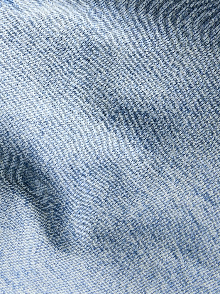 Mid Blue Denim Bomber Jacket - Image 7 of 7