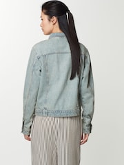 Blue Tinted Patch Pocket Denim Jacket - Image 3 of 6