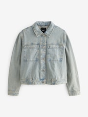 Blue Tinted Patch Pocket Denim Jacket - Image 5 of 6