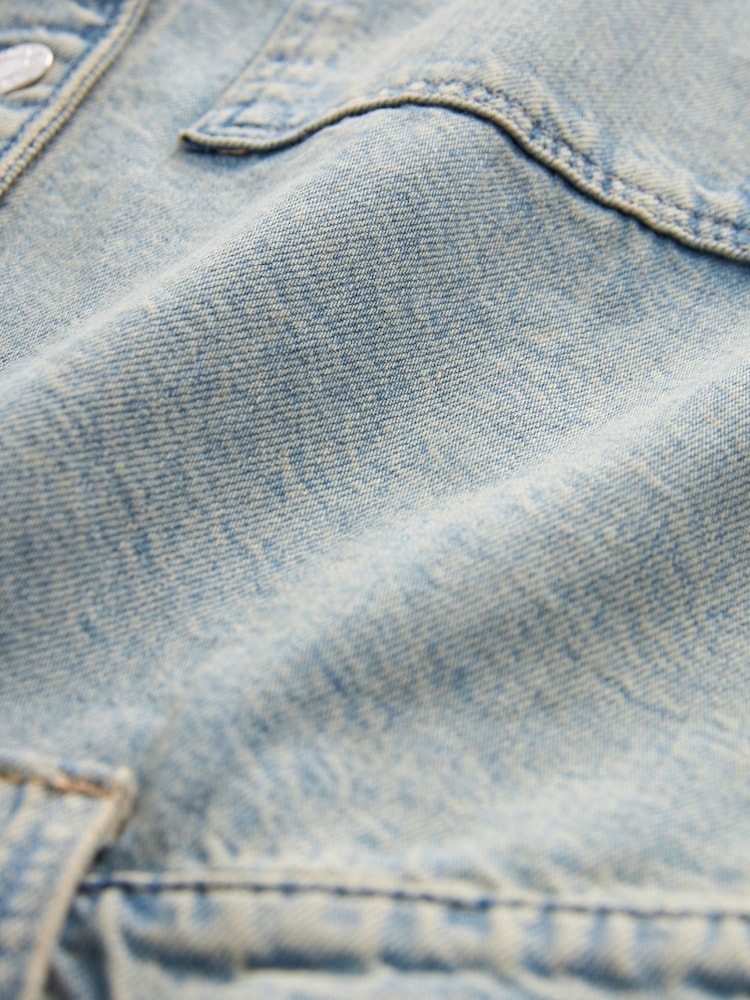 Blue Tinted Patch Pocket Denim Jacket - Image 6 of 6
