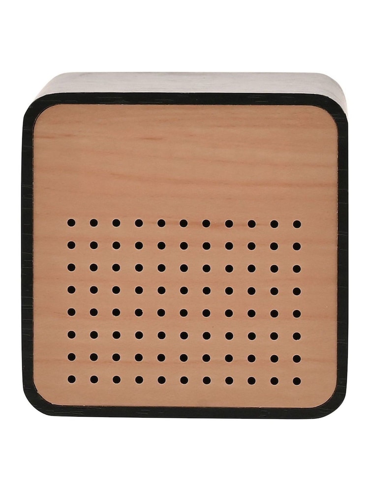 Widdop Brown Wooden Alarm Clock with Bluetooth Speaker - Image 2 of 5
