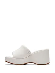 Clarks White Leather Manon Glide Sandals - Image 2 of 7