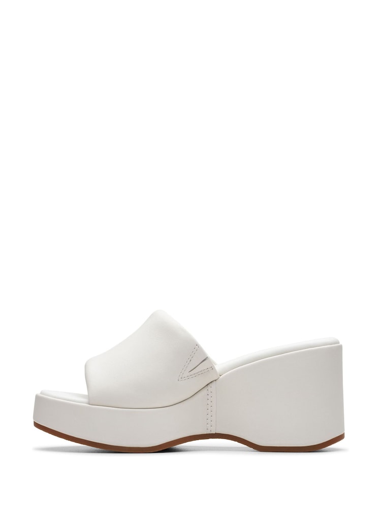 Clarks White Leather Manon Glide Sandals - Image 2 of 7