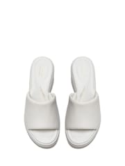 Clarks White Leather Manon Glide Sandals - Image 6 of 7