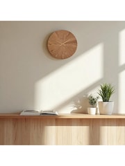 Widdop Brown Wooden Wall Clock - Image 1 of 3