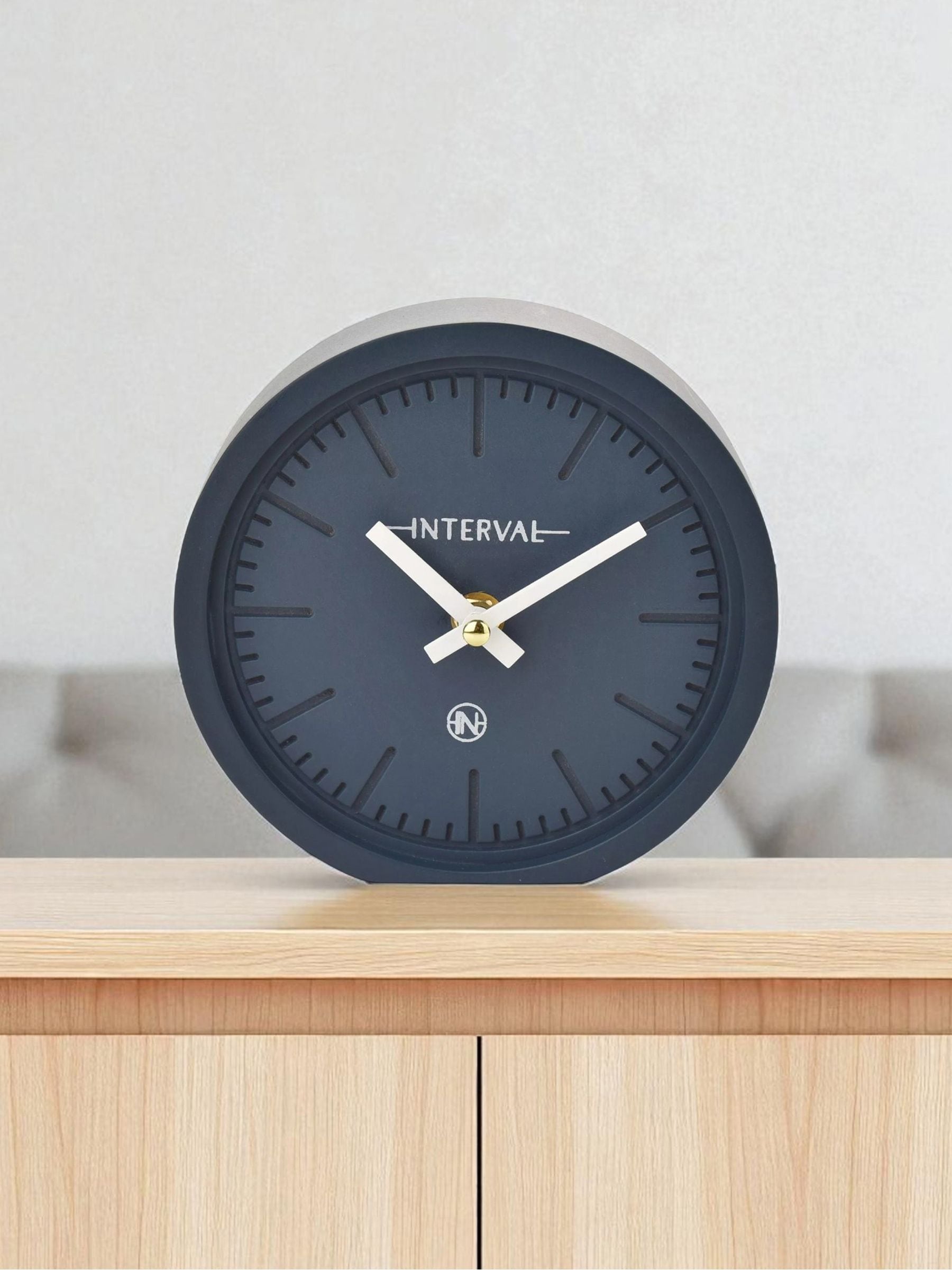 Julian Charles Blue Interval Minimalist Desk Clock Navy - One Size - Image 2