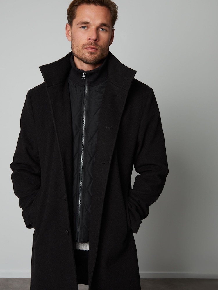 Threadbare Luxe jas met trechterkraag en opstaande kraag - Afbeelding 1 van 6