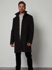 Threadbare Luxe jas met trechterkraag en opstaande kraag - Afbeelding 3 van 6