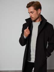 Threadbare Luxe jas met trechterkraag en opstaande kraag - Afbeelding 4 van 6